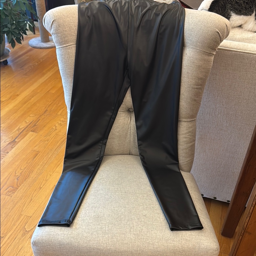 Adrienne Black Faux Leather Leggings